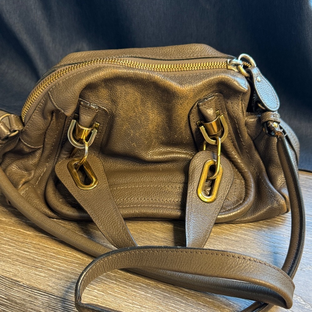 Chloe Paraty Rock Color Leather Shoulder Bag with Gold Hardware LH - Picture 3 of 8